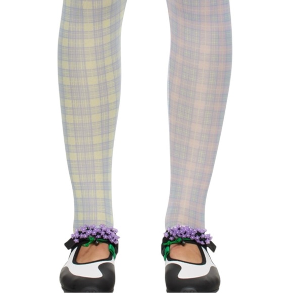 COPOVA LOWENA NWOT Multicolor plaid stirrup leggings Size M - Picture 3 of 9